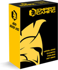 EMPIRE GAMING RF903 Vezeték Nélküli Gaming Egér 2.4GHz Újratölthető RGB LED Háttérvilágítás 4800 DPI PC PS4 PS5 Xbox Fekete 8