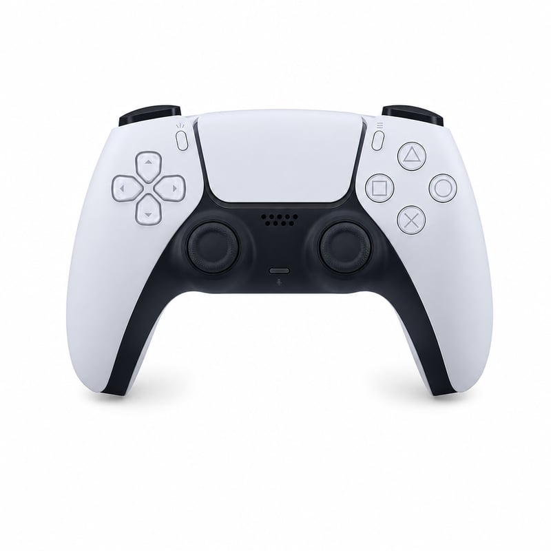 Controler wireless Sony PlayStation DualSense, alb, gamepad PS5 — defect, nu pornește, pentru piese (stare: vezi poza a 2-a)