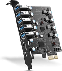 ULANSEN 7 portos USB 3.0 PCI-E bővítőkártya (2x Type-C, 5x Type-A) 1
