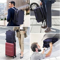 HOMIEE 40L Kék Üzleti Hátizsák - Bővíthető, Lopásbiztos, Vízálló, 15.6" Laptop 8