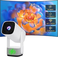 Eroshoo R1 Hordozható Mini Projektor - 10000 Lumen, 1080P, 4K Támogatás, Android TV 11.0, WiFi 6, Bluetooth 5.2, Beépített Akkumulátor, 270° 1