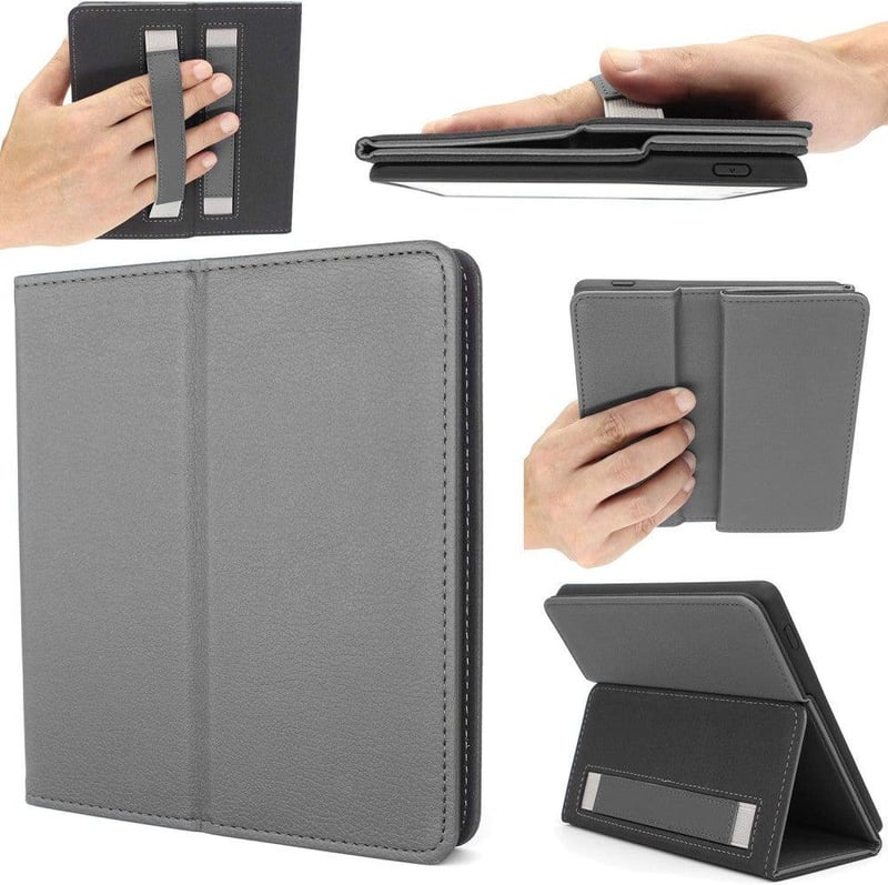 Kindle E-Reader Tok 10. és 9. Generációhoz - Szürke PU Bőr Védőtok