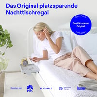 BedShelfie Emeletes Ágy Polc - Fehér Fa Éjjeliszekrény Kollégistáknak 2