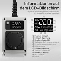 dé Wallbox 22 kW 32 A Elektromos Autó Töltő CEE Csatlakozóval és Type 2 Aljzattal, Villanyóra és RFID Kártya, ID.4, Model Y, e-tron Kompatib 8