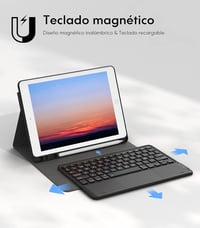iPad 9. generációs billentyűzet tok érintőpaddal, Earto BT spanyol 6
