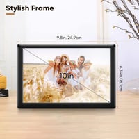 Yontwe 10" Digitális Képkeret 1280x800 Felbontással - Fotó/Videó/Zene Lejátszó, USB/SD Kártya, Távvezérlővel, Naptár és Ébresztő Funkcióval 2