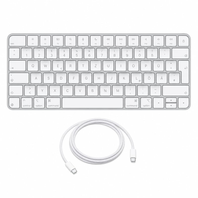 Tastatură Apple Magic Keyboard Bluetooth wireless — defectă, funcționează parțial: se descarcă imediat după încărcare (stare: vezi imaginea nr. 2)