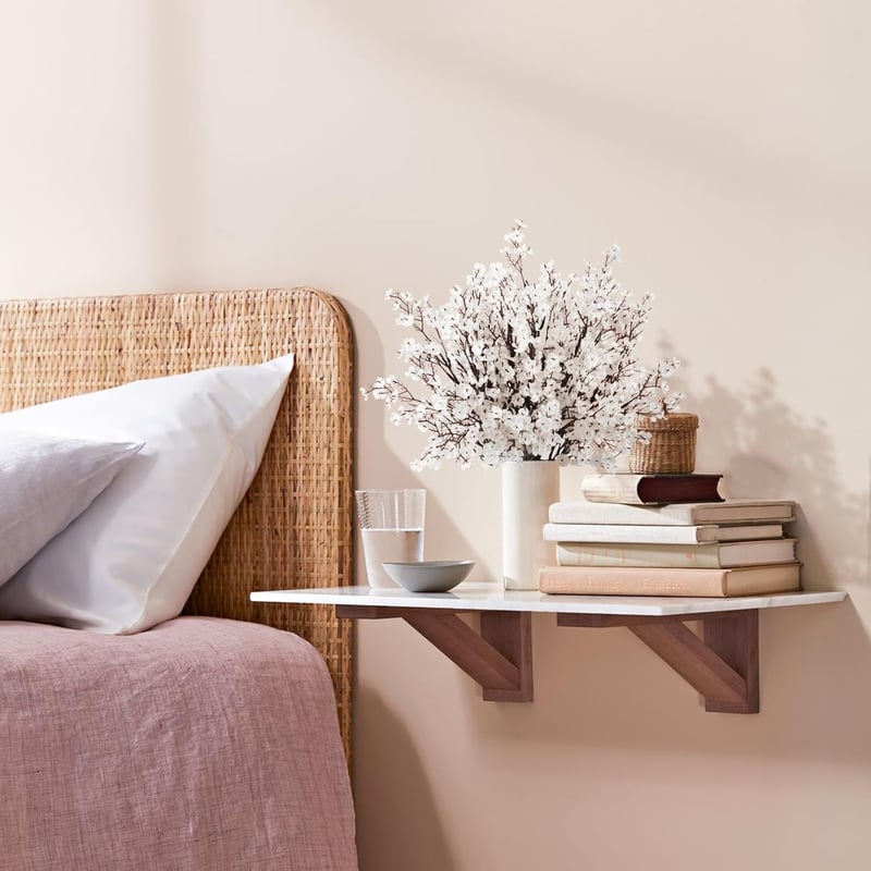N&T NIETING Művirág Szett - 12 db Fehér Fátyolvirág (Gypsophila) Dekoráció Esküvőre, Asztalra, Lakásba - 49 cm Hosszú Selyem Virágcsokor