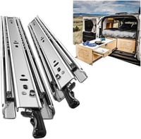SHUHANG Fiók Sín 900 mm - Nehéz Terhelésű Golyóscsapágyas Kihúzható Fiókvezetősín Zárral, Teljes Kihúzású, 68 kg Teherbírású, Oldalsó Rögzít 1