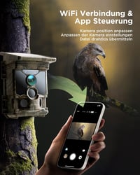 CEYOMUR 4K 30fps WiFi vadkamera, 46MP, 120° érzékelés, éjjellátó, IP66 5