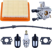 Adefol Karburátor Készlet Stihl FS120 FS200 FS020 FS202 FS300 FS350 Modellekhez - Tömítés, Légszűrő, Üzemanyagcső, Benzinszűrő, Gyújtógyerty 1