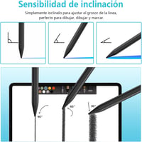 Apple iPad Érintőceruza Dönthető Heggyel, 2 Cserélhető Véggel - Fekete 4