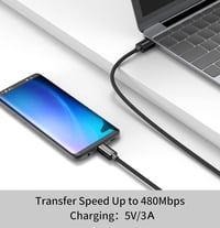 Samsung USB-C gyorstöltő kábel 3db, Huawei és Sony kompatibilis, fekete 5