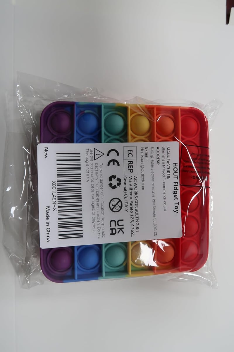 HOUT® Szivárvány Pattintós Stresszoldó Játék 2db - Autizmus Segítő Fidget Szett