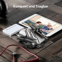 DEERC D20 Összecsukható Mini Drón HD 720P Kamerával, WiFi FPV Élő Közvetítéssel, 2 Akkumulátorral, Hosszú Repülési Idővel, Gesztus Vezérléss 6