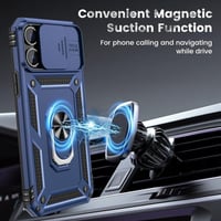 Apple iPhone 13 Pro Max Mágneses Gyűrűs Tok Kameravédővel - Sötétkék 6