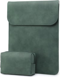 MacBook Air 15 M2 védőtok - HYZUO éjzöld laptop táska kiegészítő zsebbel 1