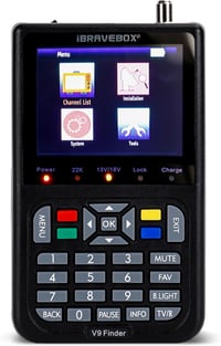 NamYoprce V9 Digitális Műholdkereső 3,5" LCD Kijelzővel - Full HD, H.265 Támogatás, 3000mA Akkumulátor, USB Frissítés, Többnyelvű Menü, Feke 1