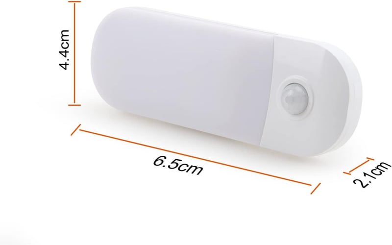 DA LIGHT LED mozgásérzékelős akkus éjjeli lámpa, 2db USB-s újratölthető szekrényvilágítás, 3000K meleg fehér
