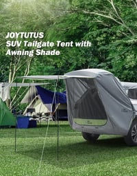 JOYTUTUS Univerzális Autó Hátsó Sátor SUV-hoz - Vízálló, UV-védelemmel, Szúnyoghálóval - Kék Kemping Napellenző Túrázáshoz, Kempingezéshez 6