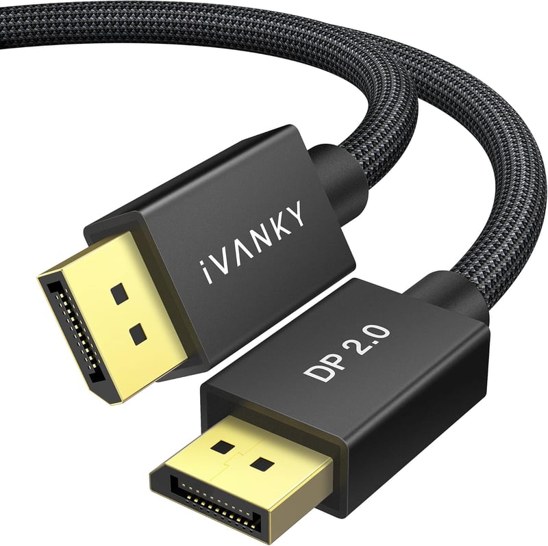 IVANKY DisplayPort 2.0 kábel 3m - 16K/8K/4K, 240Hz, HDR10, 80Gbps, gamer monitorokhoz