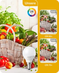 EDISHINE E14 LED Izzó, 6 db Meleg Fehér Fényerőszabályozható, 420LM, 4.8W (40W Helyett), 2700K, Energiatakarékos Csepp Alakú Lámpa Beltéri H 7