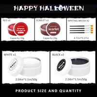 Sunshine smile 140g Arcfesték Készlet - Fekete, Fehér, Piros Színekben - Farsangi, Halloween Smink Gyerekeknek és Felnőtteknek - Színpadi Ar 2