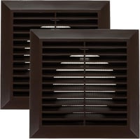 Vent Systems 100mm Kültéri Szellőzőrács 2db - Fürdőszobai Elszívó Fedél - Rovar, Madár és Rágcsálóvédelem - Barna Műanyag Szellőzőnyílás 10c 1