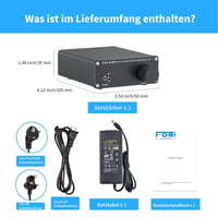 Fosi Audio V1.0B 50W x 2 Mini HiFi sztereó erősítő, TPA3116 chip, 19V tápegységgel 7