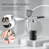 IeBilif Vezeték Nélküli Airbrush Készlet Kompresszorral - Hordozható, Újratölthető Festékszóró Körömdíszítéshez, Modellezéshez és Sütidekorá 2