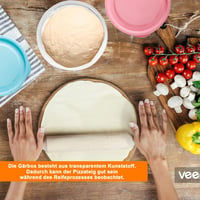 Spoilu színes pizzatészta érlelő doboz szett fedéllel, 6 darabos 2