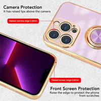 iPhone 13 Pro Rosegold-Lila Mágneses Gyűrűs Ütésálló Tok 3