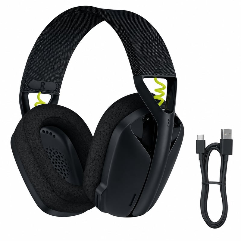 Logitech G G435 LIGHTSPEED vezeték nélküli gaming headset — hibás, alkatrésznek: törött, stick és kábel nélkül (állapot: lásd a 2. képet)