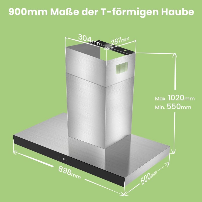 COMFEE' 90cm-es A+++ Energiaosztályú Páraelszívó, 650m³/h Teljesítmény, Gesztus Vezérléssel