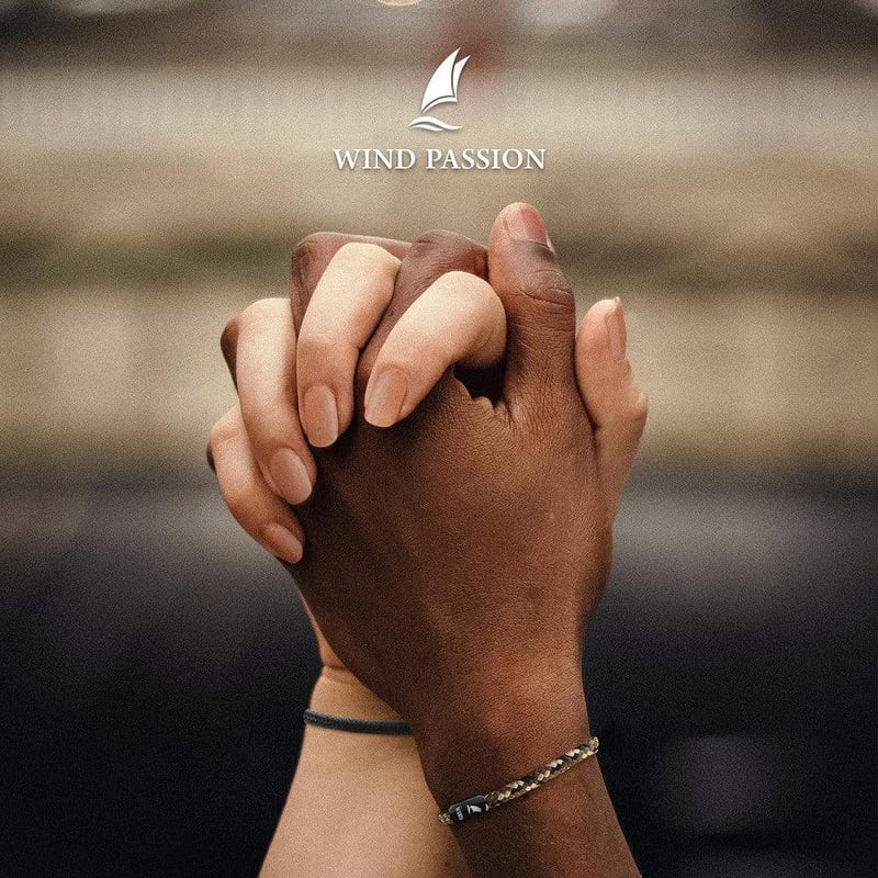 Wind Passion mágneses paracord karkötő férfiaknak és nőknek, tengerész stílusban