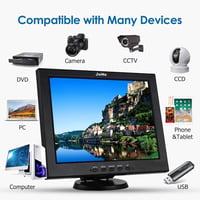 JaiHo 12" CCTV monitor HDMI/VGA/BNC csatlakozókkal, biztonsági kamerákhoz 3