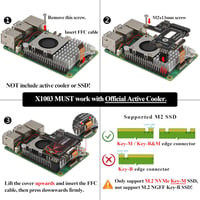 Raspberry Pi 5 NVMe SSD bővítőkártya aktív hűtéssel - Geekworm X1003 6