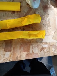 Interdruk krep papir u roli žuti, 10 komada - 50x200 cm, 28 g/m², dječji i — nabori na papiru (stanje: vidi 2. sliku) 2