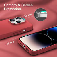 iPhone 14 Pro Max Bordó Ütésálló Szilikon Tok - Vezeték Nélküli Töltés Kompatibilis 3