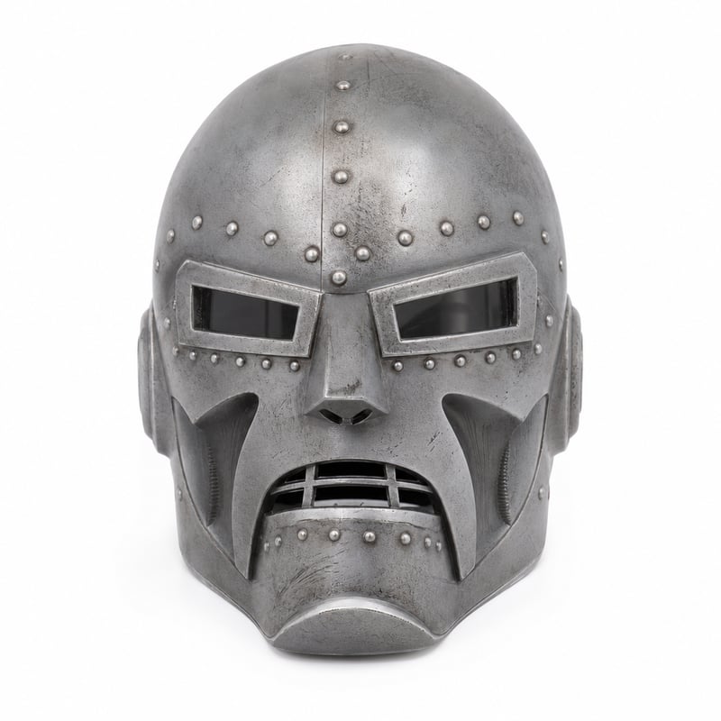 Prémiová prilba na hranie rolí Marvel Legends Series Doctor Doom – interaktívny kostým, bez zelenej textilnej kapucne (outlet)