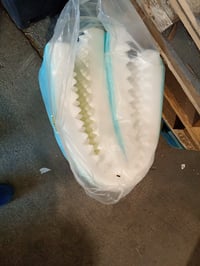 Ortopedický pelech pre psov EHEYCIGA pre veľké psy, pamäťová pena, vodoodolný, prateľný, 112x81 cm, tmavosivý – viditeľne používaný 3