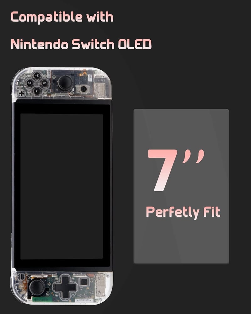 Nintendo Switch OLED képernyővédő - 3db edzett üveg, 9H keménységű, karcolásálló