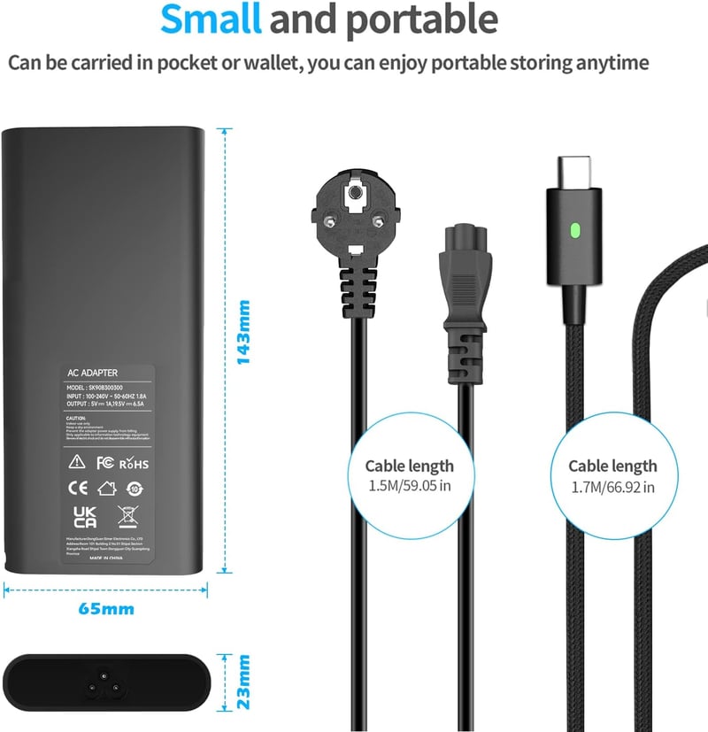 Dell XPS 15 130W USB-C töltő - Kompatibilis 9570/9575 modellekkel