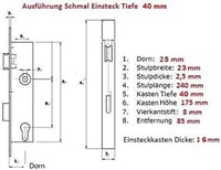 Gartenartikel24 Rozsdamentes Acél Kerti Ajtózár - 40 mm-es Keskeny Zártávolság, Kapukhoz és Kültéri Ajtókhoz, T-alakú, Kulcsos Nyitás 3