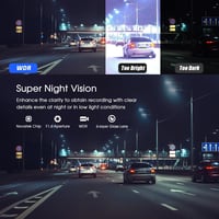 Avylet Autós Fedélzeti Kamera 4K Elöl-Hátul WiFi Éjszakai Látással 15