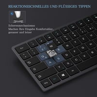 Seenda ultravékony vezeték nélküli billentyűzet és egér szett, német QWERTZ, Space Gray 3
