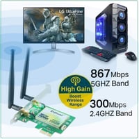 Ziyituod AC7265 1200Mbps PCIe WiFi kártya Bluetooth 4.2-vel, Windows és Linux kompatibilis 2