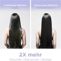 PARWIN PRO BEAUTY Infravörös Ionos Hajvasaló és Hajgöndörítő 2-in-1, 14 Hőfokozat 100-230°C, Antisztatikus Hatás, Kerámia Bevonat, Rózsaszín 4