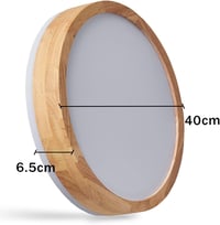 Baerolc Fa LED Mennyezeti Lámpa 40cm - Távirányítós, Fényerőszabályozható, 32W, 3000K-6000K, Kerek Világítás Hálószobába, Irodába, Konyhába 5