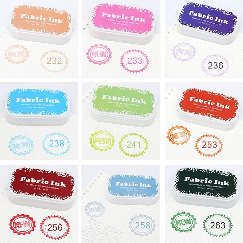 Fatiya Textil Bélyegzőpárna - Sötétzöld Mosható Tintapárna Ruhára, Fára, Papírra - Kézműves Alkotásokhoz, Kártyakészítéshez, Ujjlenyomatokho